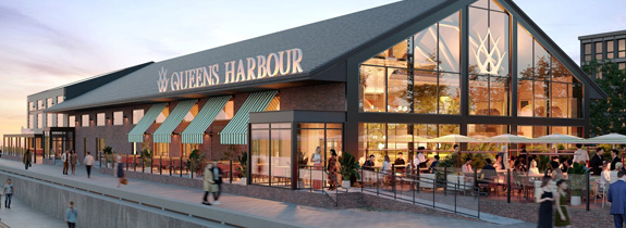 The exterior of Queens Harbour
